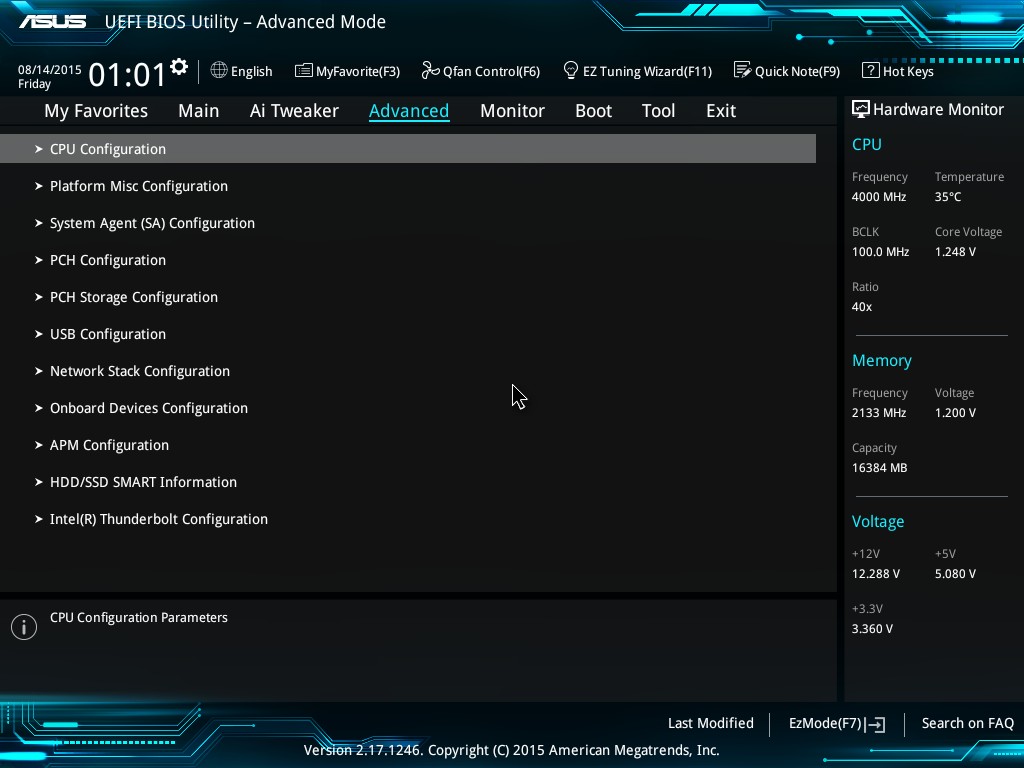 BIOS The ASUS Z170 A Motherboard Review The 165 Focal Point